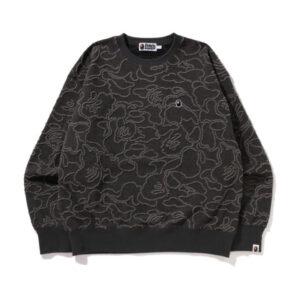 Neon Camo Jacquard Relaxed Fit Crewneck